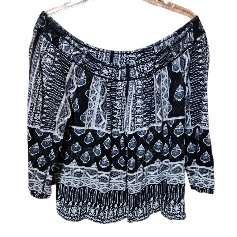 Women’s LUCKY BRAND off the shoulder black top